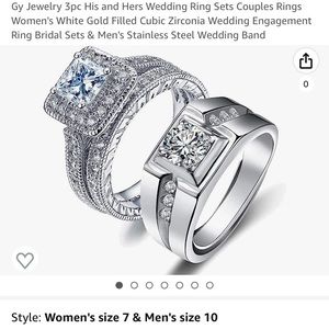 Beautiful his & hers wedding set.